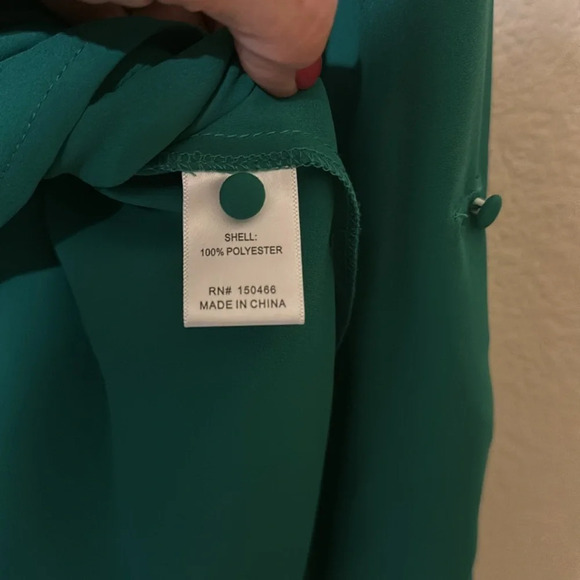 41 Hawthorn green blouse with roll tab sleeves size small - excellent co… - Picture 3 of 5